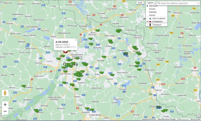 Containers Map